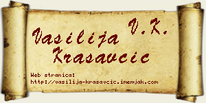 Vasilija Krasavčić vizit kartica